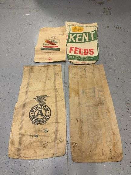 Four feed/seed bags as shown image