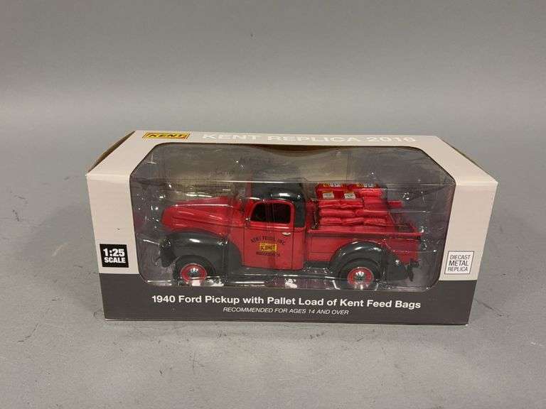 1:25 scale First Gear Kent 1940 Ford Pickup with Pallet Load of Kent Feed Bags image