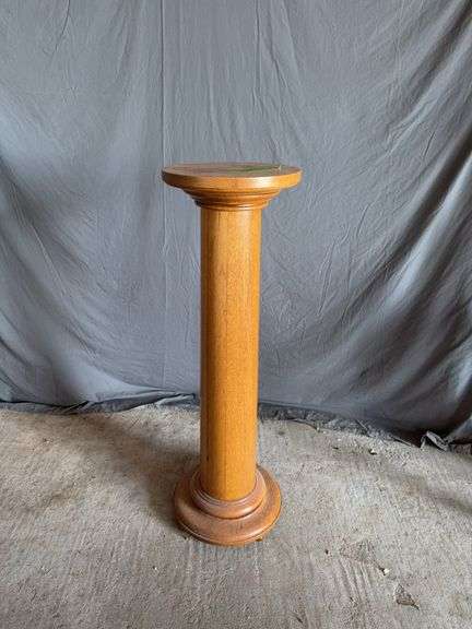 36" oak plant stand 11" top image