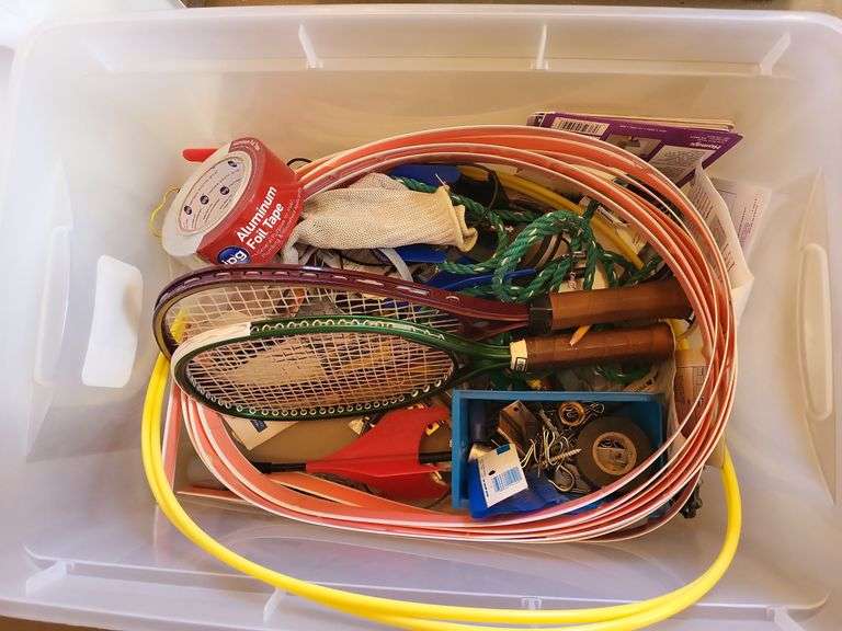 Racquets, lawn darts, miscellaneous image