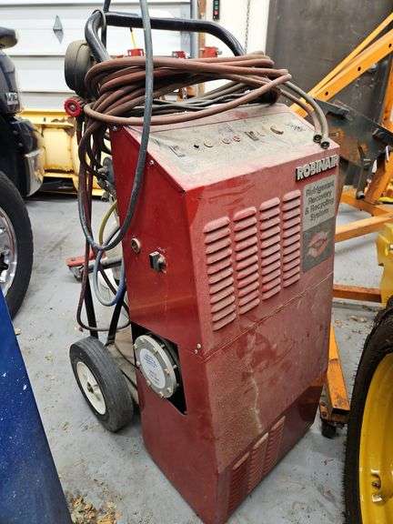 Robinair Refrigerant Recovery & Recycling System, Robinair Manifold Guage Set, Two Propane Tanks, Condition Unknown image