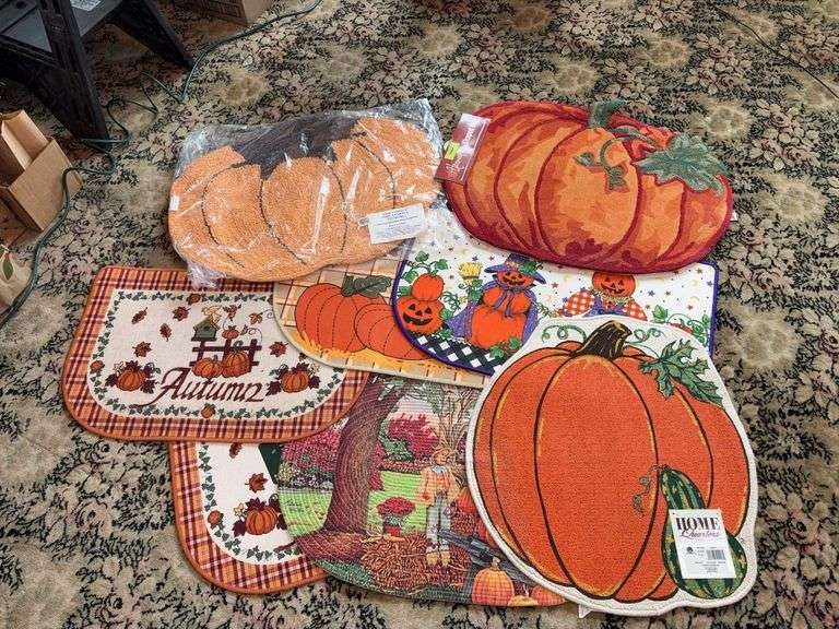 Eight new entry rugs, pumpkin theme image