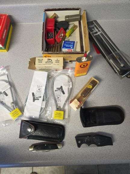 Gun cleaning, locks, and knives image