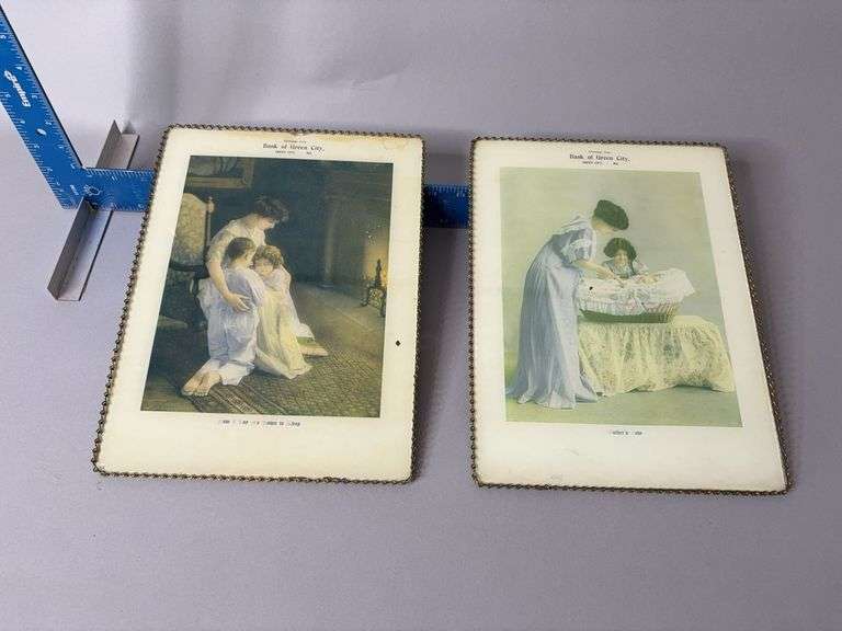 Two 12x9 chain frames “Bank of Green City, Green City, MO” image