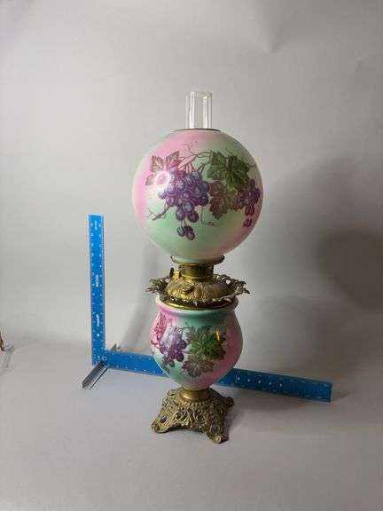 27” tall GWTW oil lamp image