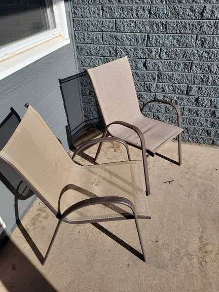 Two outdoor chairs image