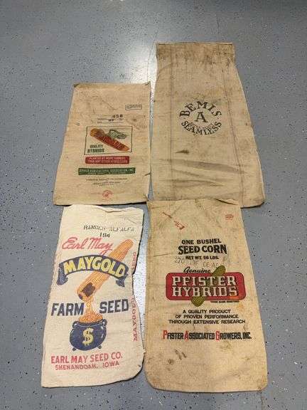 Four feed/seed bags as shown image