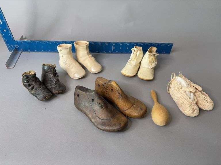 Baby shoes of all kinds including wooden cobblers and ceramic! image