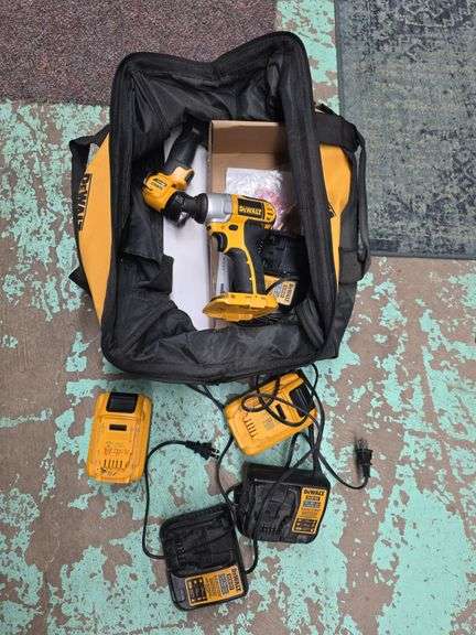 Dewalt batteries, chargers and tools image