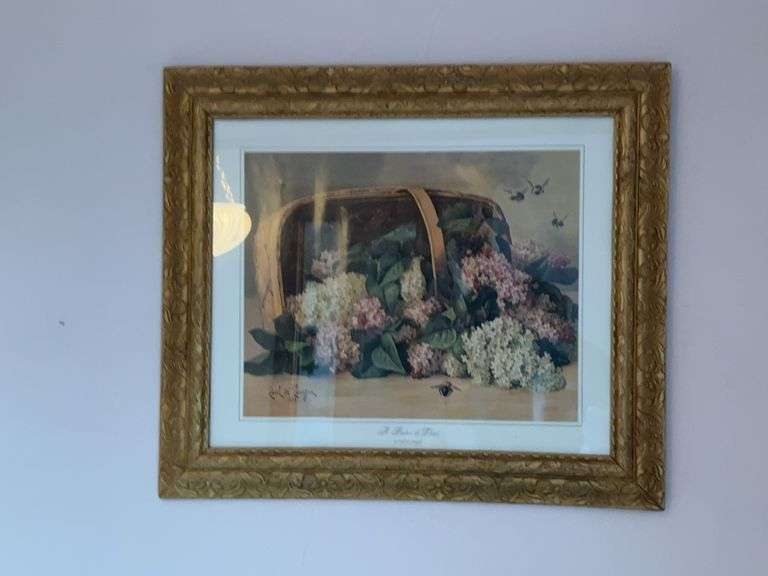 30x26 “A Basket of Lilacs” by Paul de Longpre image