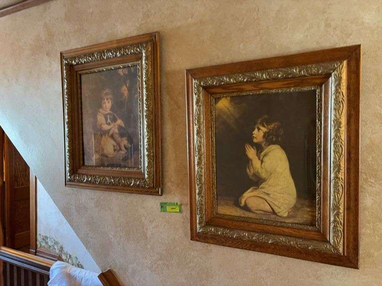 Pair 26x30 framed pictures image