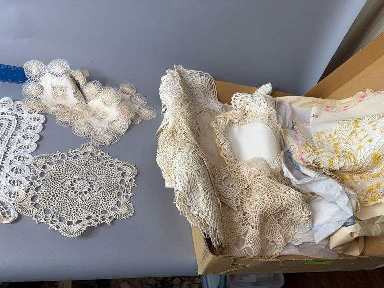 Box of doilies and other handiwork image