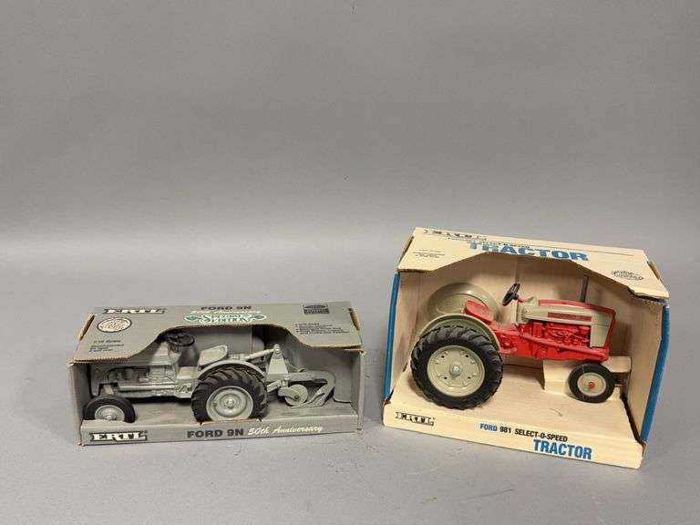 Two Ertl 1:16 scale Ford tractors-8N 50th Anniversary 1939-1989 and 981 Select-O-Speed image