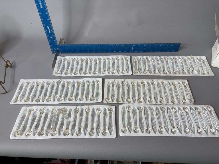 Uncounted, unsorted glass prisms image