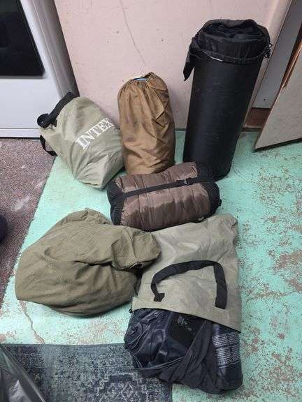 Sleeping bags, mattress pads, air mattress image