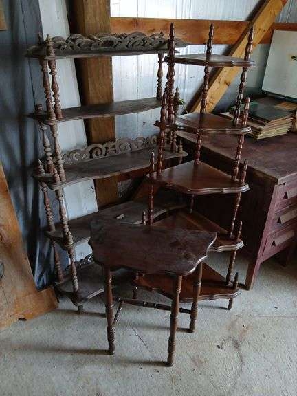 3 walnut shelves image