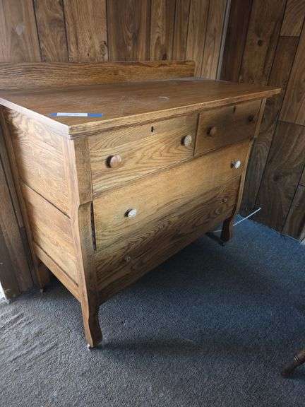 Antique oak chest of drawers 40X19X34 image