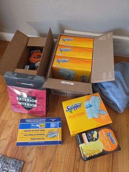 Swiffer dusters, tape dispenser, car cleaner set image