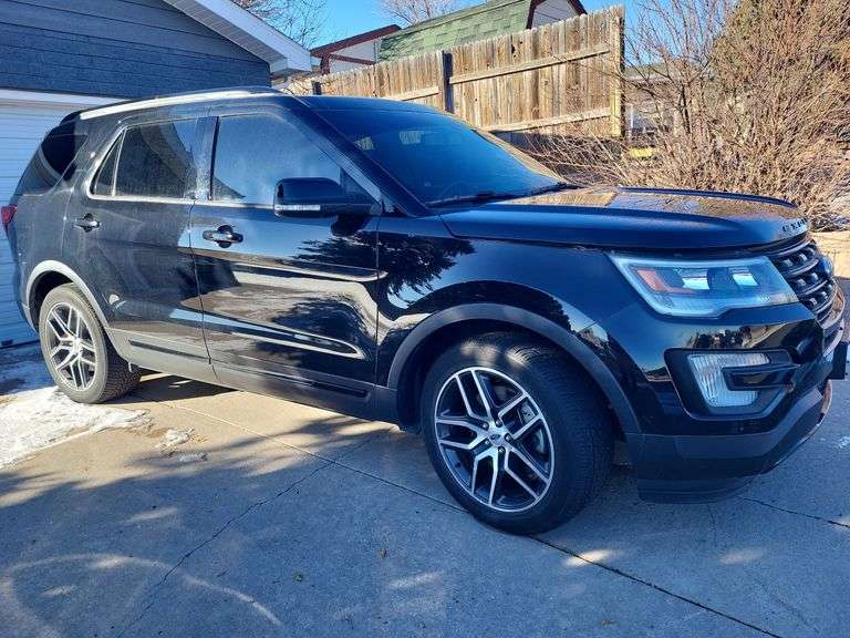 2016 Ford Explorer, 4WD Sport, VIN # 1FM5K8GT0GGD13464, Odometer reads 50,051 miles, Has third row seat, Dead battery starts with jump, This item has a WY title and will require a WIRE TRANSFER, CERTIFIED FUNDS CHECK OR CASH for payment.  To preview contact Dee Lies 307-399-0609 image