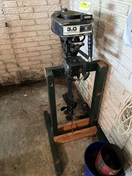 Sears 3hp outboard boat motor and stand