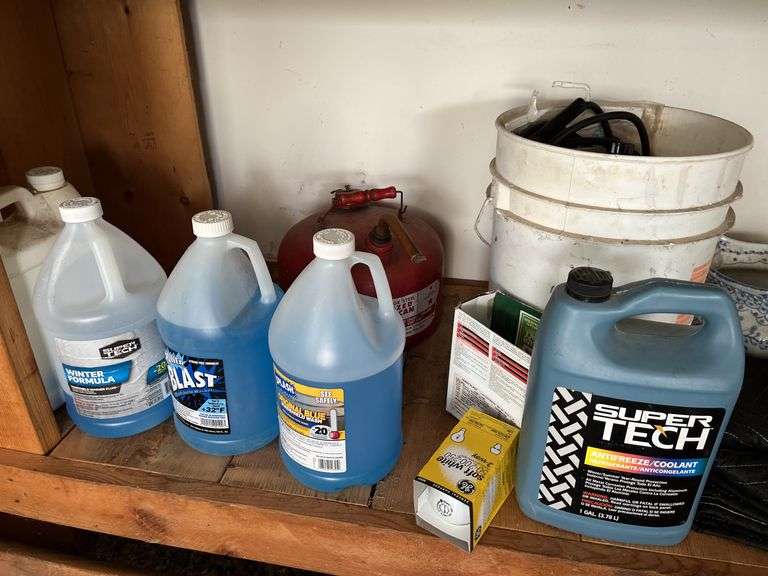 Garden and auto fluids and a few tools