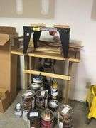 Sears Craftsman router model 315.17381 on homemade stand with Sears Craftsman router/sabre saw table model 25444