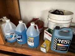 Garden and auto fluids and a few tools