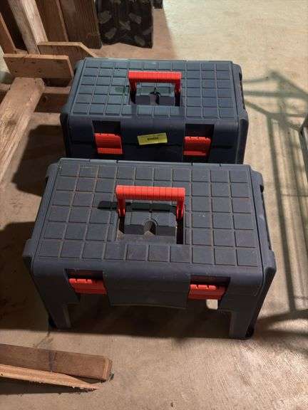 Two step stool toolboxes