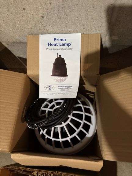 Prime heat lamp, appears to be NIB and another heat lamp