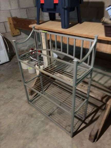 Small metal shelf 10x26x34H