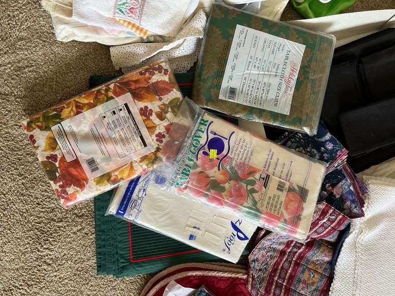 Table linens, placemats, cloth napkins, hand towels etc....