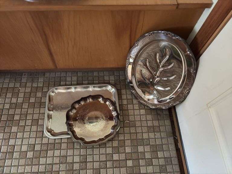 Silver plate serving items
