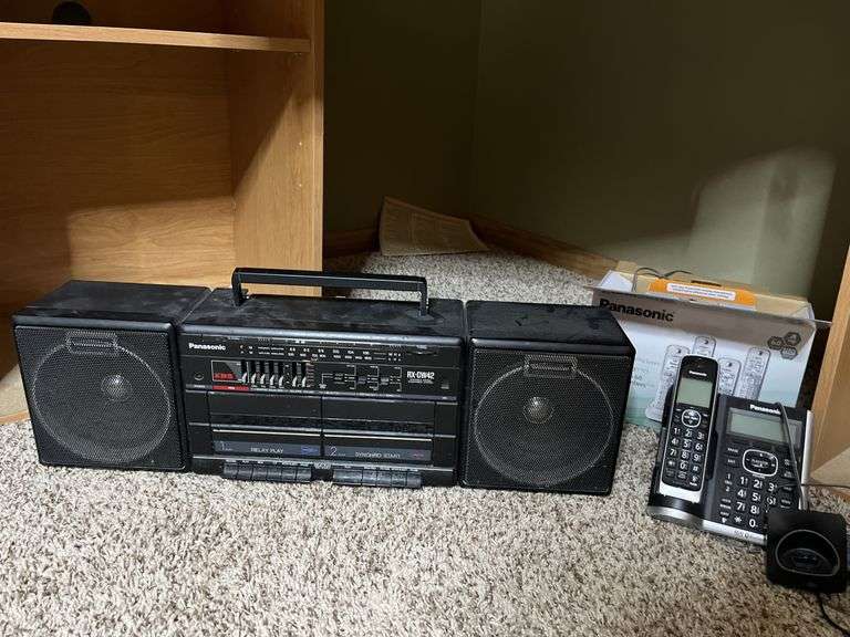 Portable radio, cassette tapes, playing cards, telephones etc...