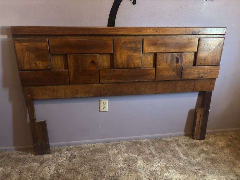 Four drawer dresser and matching full-size headboard