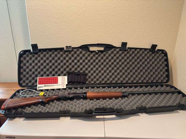 Winchester Model 1200, 12GA, 3”, pump, Serial #L504953. Hard base included. This lot will require buyer to pass a NICS check. image