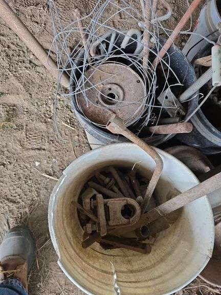 7 buckets of farm iron