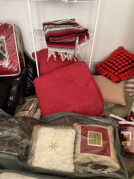 Decorator pillows, blankets throws,  bedding etc...