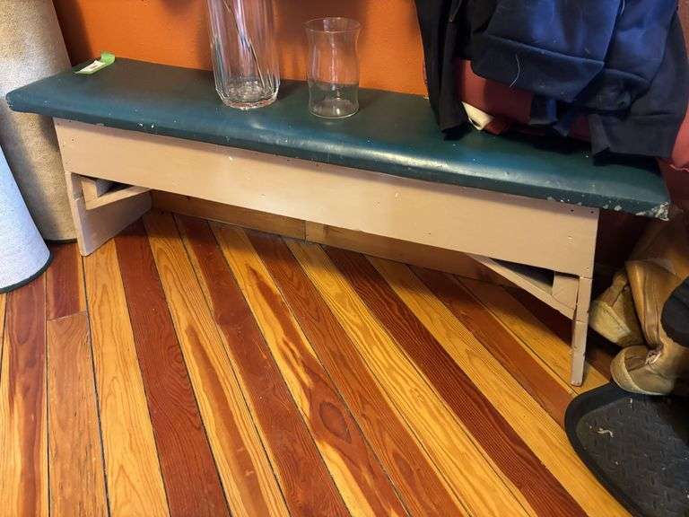 Wooden entry way bench