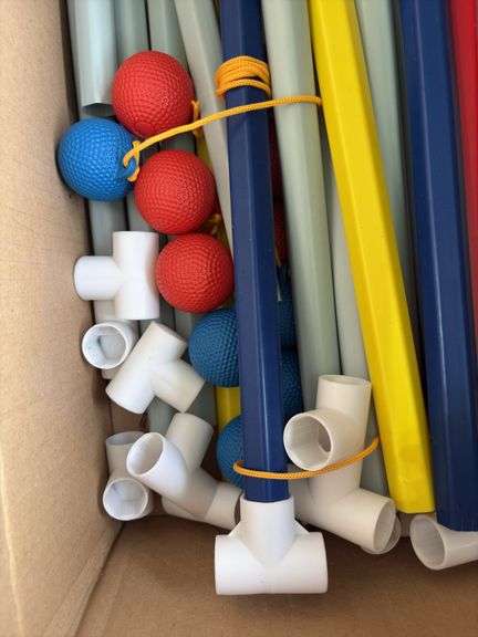 Variety of yard games-bocci balls, croquet, baseballs, footballs etc...