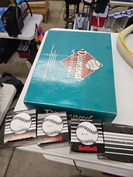 12" Diamond Softballs-brand new box, Softball Glove, Shoes Size 13.5 image