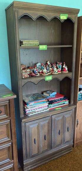 12D x 30L x74H bookcase with lower double doors No contents