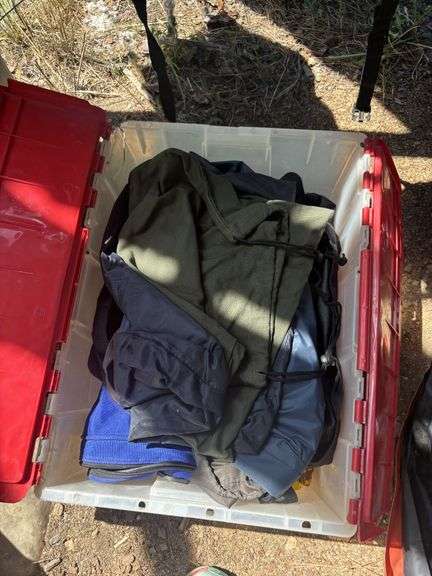 Axius car top carrier, tarps and tote of bags