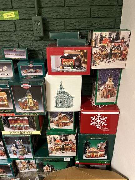 30 +/- Christmas village type house/buildings and accessories