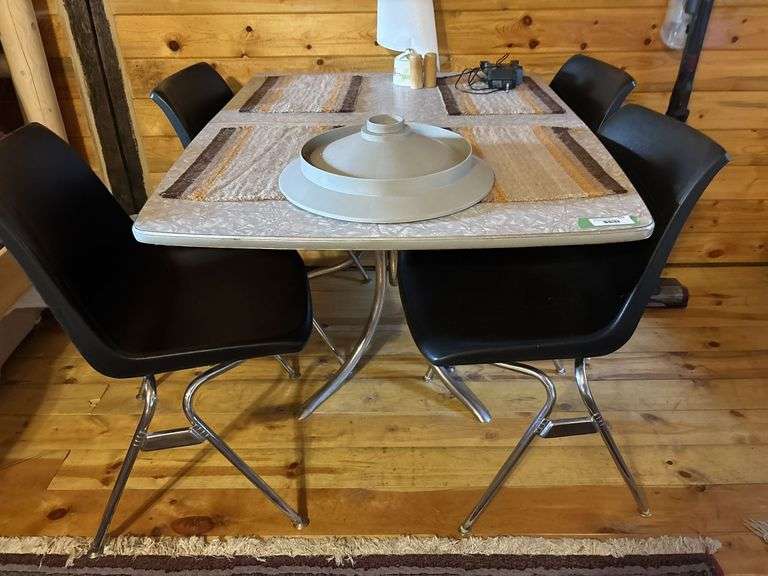 Chrome leg vintage table