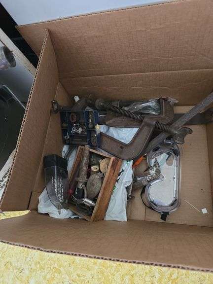 Axe, saw, loppers, crowbar, C clamps etc...