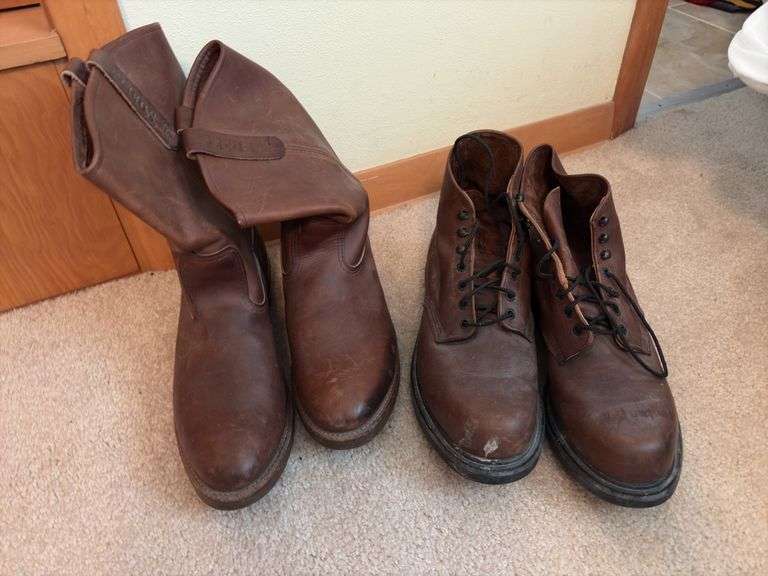 Red Wing Pecos boots and lace up low boots 12D