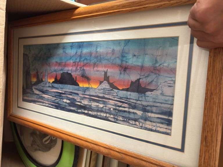 Large box of artwork does include some quality pieces, wildlife landscape, etc.