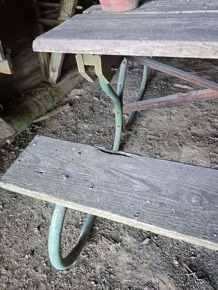 6' steel pipe leg picnic table