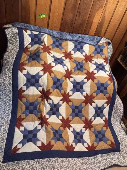 74x90 quilt Star Gazing, quilted in 2010