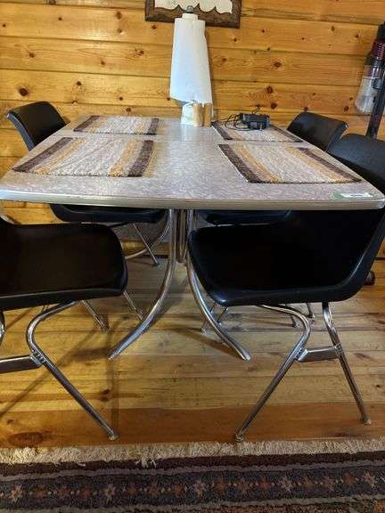 Chrome leg vintage table